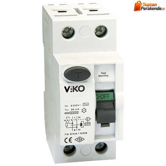 Viko - VTR2-25300 2x25A 300mA Ac Tip Kaçak Akım Rölesi